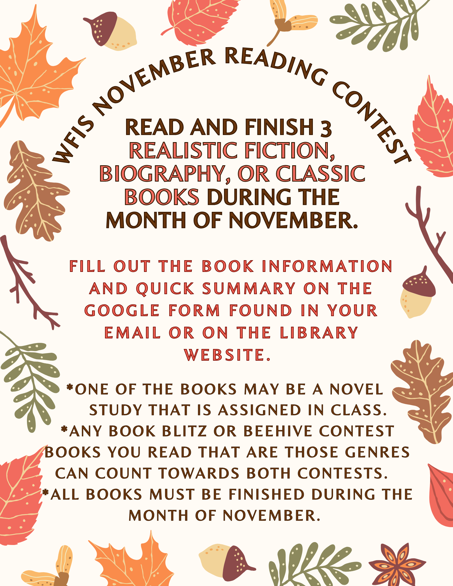 November's reading contest