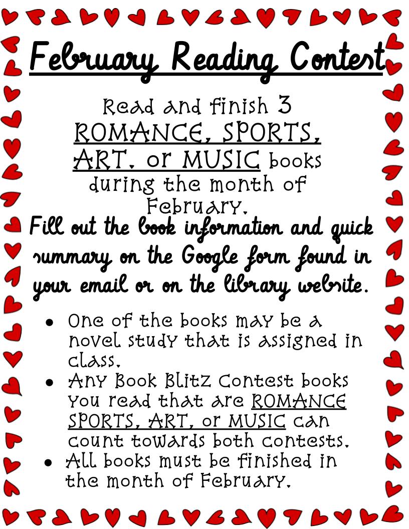 February Reading Contest
